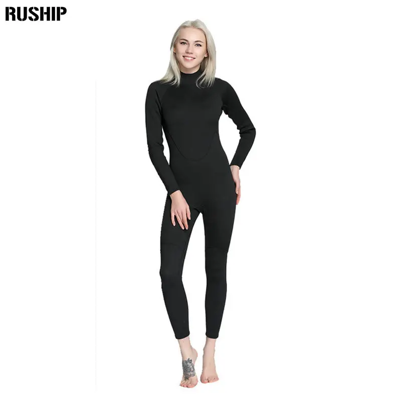 High quality 2mm women wetsuit sof Long sleeved one piece neoprene