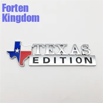 

TEXAS EDITION State Flag Chrome Metal Fender Side Or Tailgate Rear Trunk Custom Nameplates Badge Emblem Sticker
