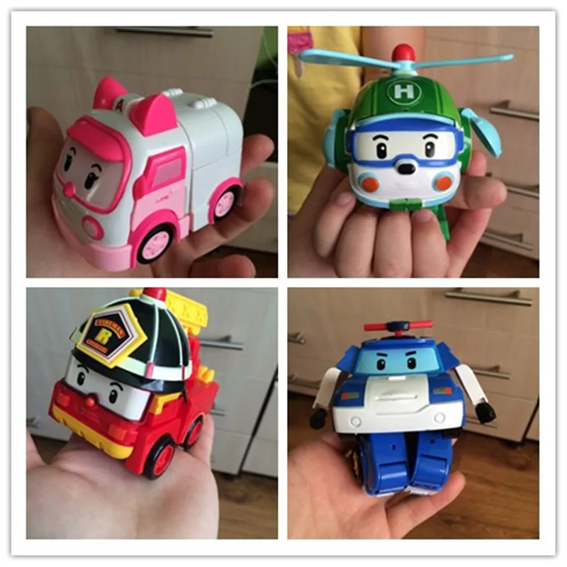 2 шт./4 шт./6 шт./компл. Robocar Poli Корея детские игрушки Acion фигурка Robocar Корея робот автомобиль трансформация поли игрушки подарок для детей