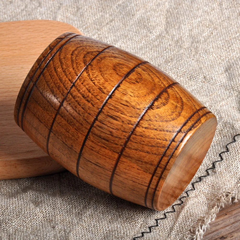 2019 New Wooden Cup Log Color Handmade Natural Wood Coffee Tea Beer Juice Milk Mug Portable Transparency Drinking Cup #Q25R (7)