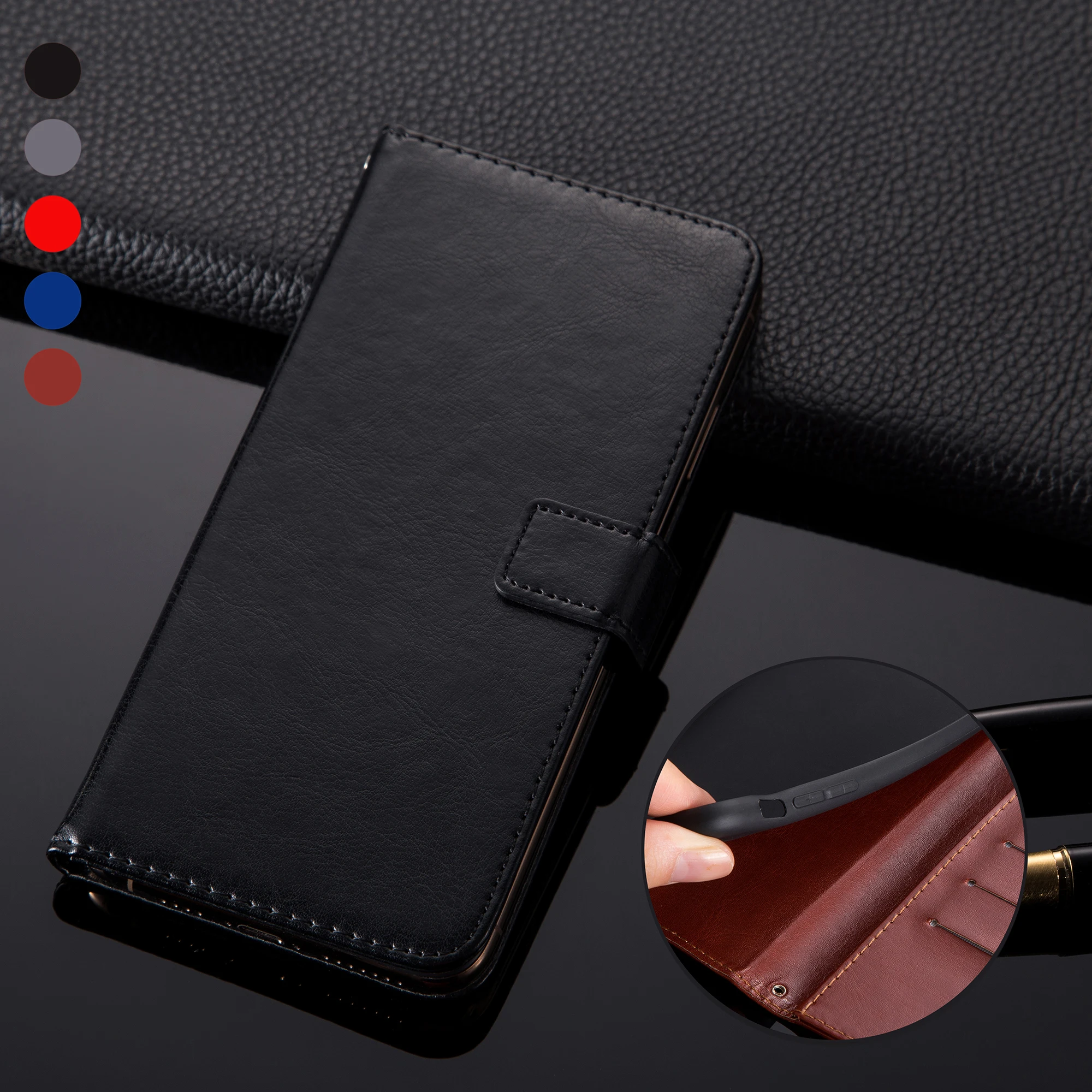 

Luxury Flip Case sFor on Honor 7 S 7 Play 7S Honor 8c Huawe honor 10 Lite light 9 7a Pro 7c Case leather Wallet Stand Book Cover