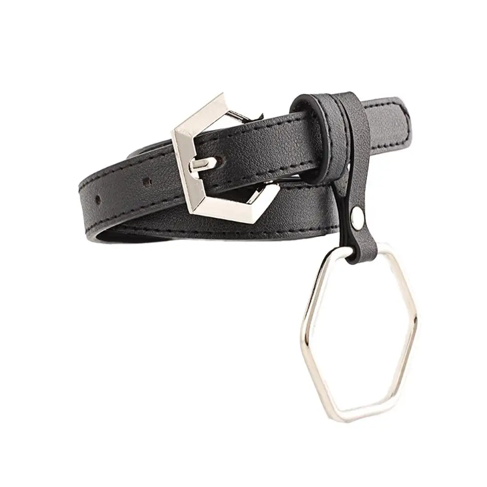 

New Round Buckle Pin Buckle Belt Women's Thin Belt Combination Fashion Trend With Jeans Rings Men And Women Belt