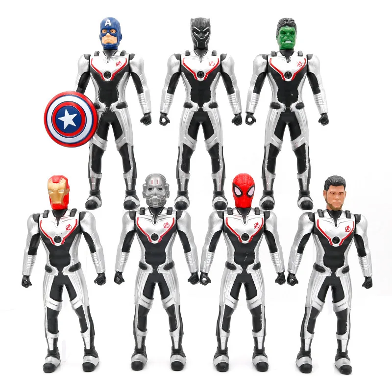 19CM Avengers 4 Endgame Spider Man Iron Hulk LED Projection Figurine Dolls Toys PVC Action Figure Collection Model Toy H604 | Игрушки и