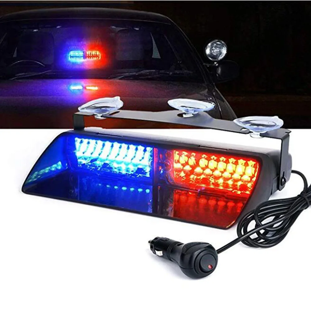

Auto LED Flashing Police Strobe Light Dash Emergency Suction Cup Warning Light Fog Lights For Car Motorcycle Truck Engineering