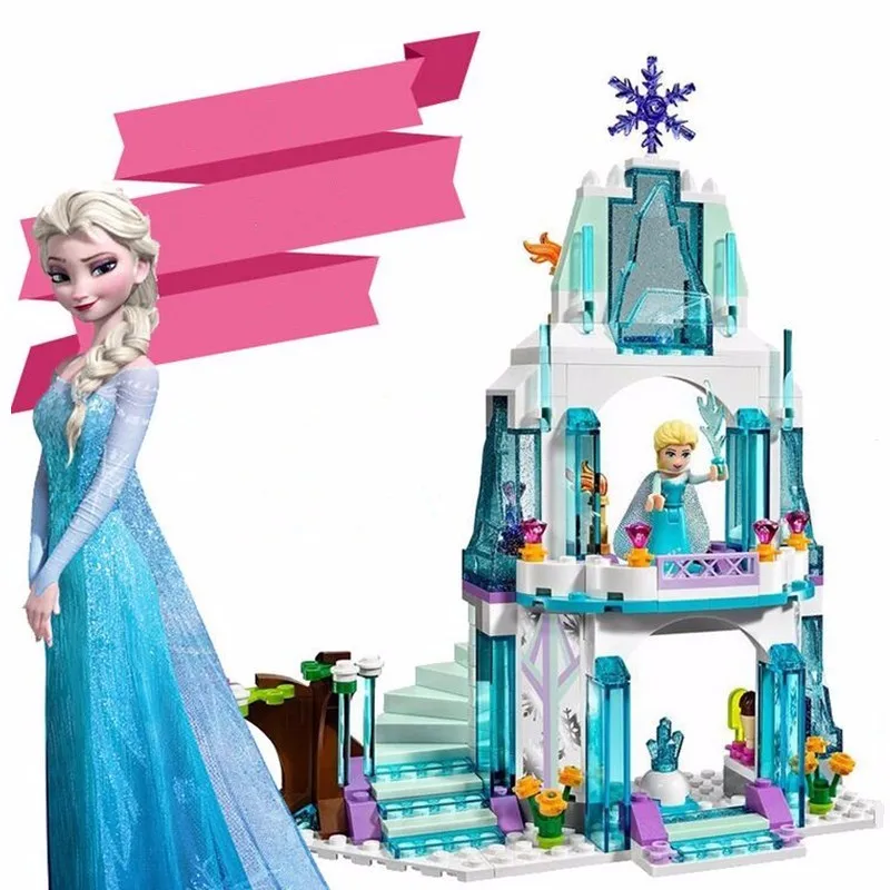 Цена Mylb Золушки Романтический замок, Анна, Эльза строительные блоки образовательные кирпичные совместимые Игрушки для девочек Прямая поставка