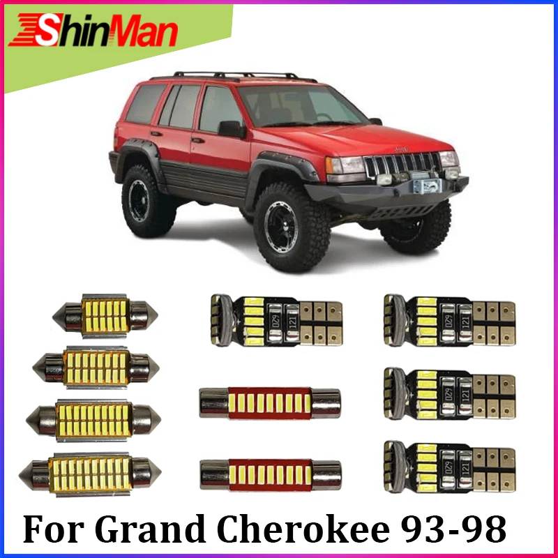 

ShinMan 16x Error Free LED Car Light Interior Light LED Reading light For Jeep Grand Cherokee LED Interior Package 1993-1998