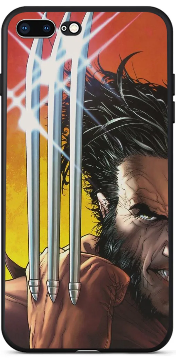 case 20 Росомаха Marvel черный мягкий чехол для iPhone X xr xs max 6 6s 7 8 plus чехол 5s se 10 крутой дизайн силиконовый чехол для мобильного телефона - Цвет: case 20