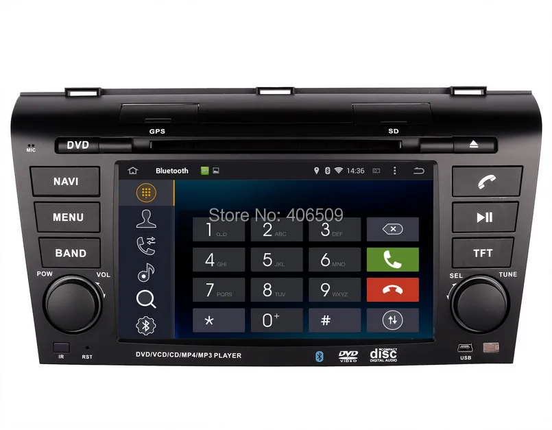 Clearance Android 7.1 Car DVD Player for Mazda 3 Mazda3 2004-2009 with GPS Navigation Radio BT SD USB AUX MP3 WIFI Audio Stereo 4Core+2G 2
