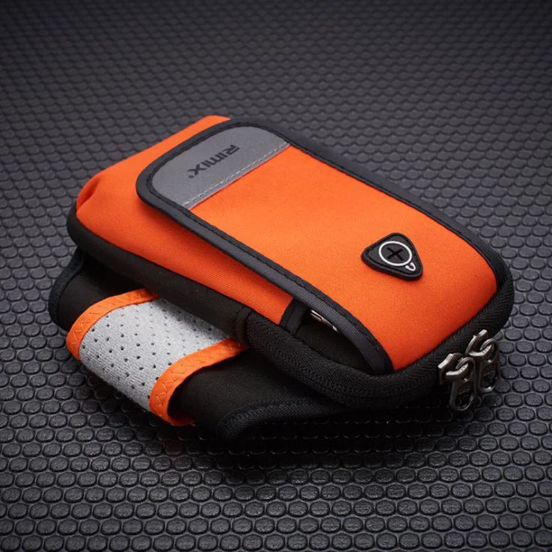 RIMIX унисекс Водонепроницаемый светоотражающие браслет Спорт сумка для мобильного телефона Всеобщей Фитнес рука сумка с наушников разработан