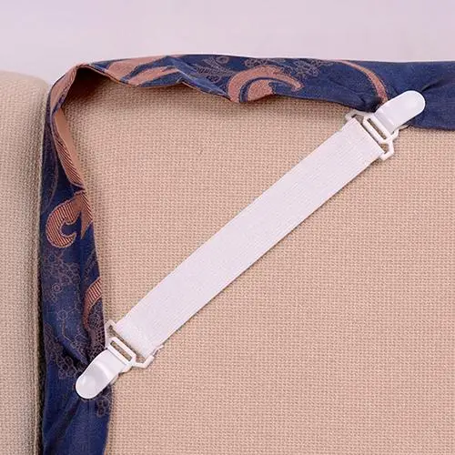 

New 4 Pcs Elastic Bed Sheet Mattress Cover Blankets Home Grippers Clip Holder Fasteners Clip Home Textiles White Drop Shipping ！