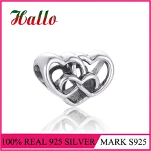 Изысканные ювелирные изделия любовь подвески серебро 925 бусины для изготовления ювелирных изделий Подходит Браслеты материал для изготовления украшений
