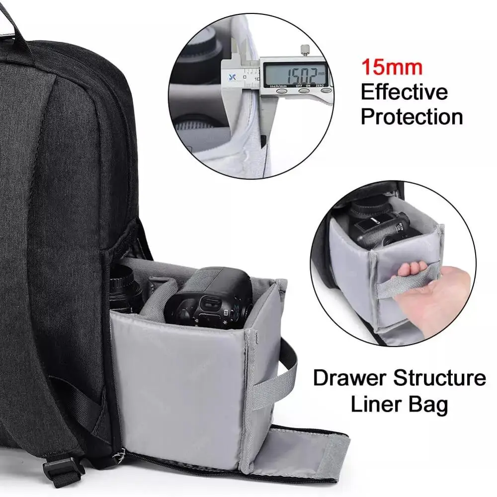 Водонепроницаемая нейлоновая сумка для камеры, хорошее качество, Противоударная дорожная сумка для камеры, сумка через плечо, уличная зеркальная камера, Большой качественный DSLR рюкзак с дождевиком
