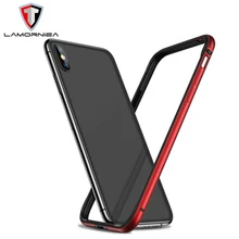 Carcasa de silicona Flexible de aluminio para iPhone 7 6S 8 XS Max XR XS Marco de Metal duro de lujo parachoques a prueba de golpes lateral de borde suave