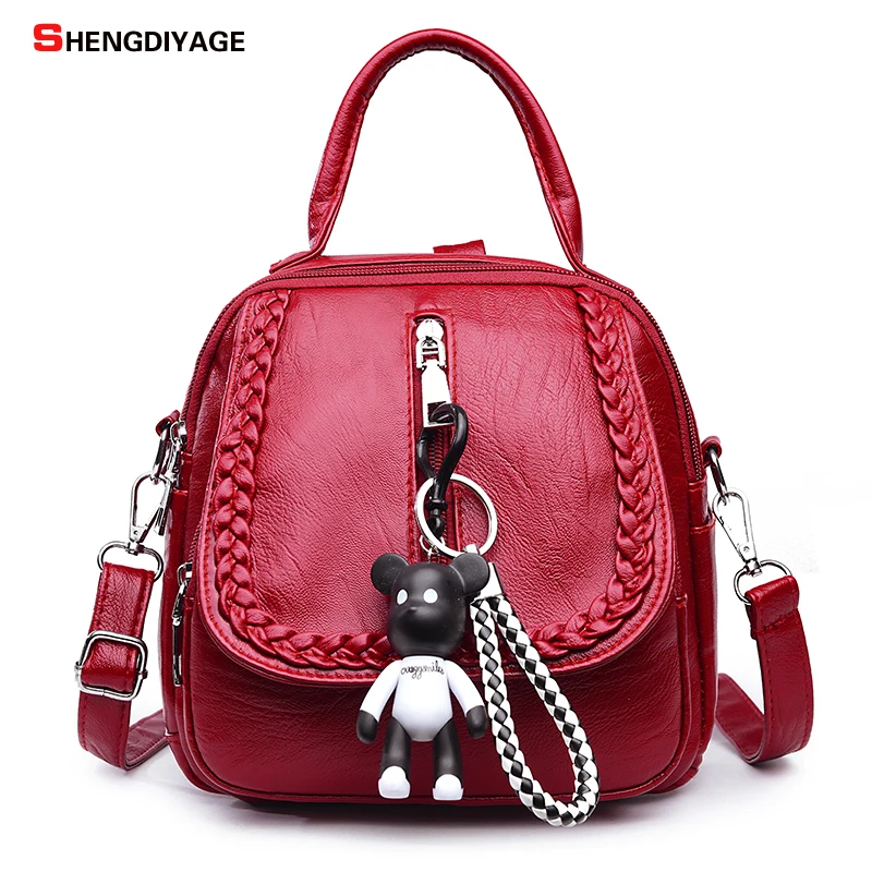 

Leather Small mini Backpacks Women Solid College Style Schoolbag for Teenage Girl Women Casual Daypacks Mochila Femini sac a dos
