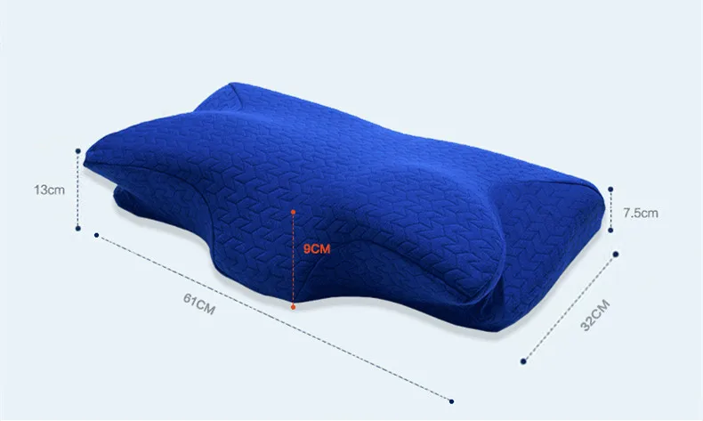 Ортопедическая латексная подушка для шеи, 2 размера, физиотерапия, медленный отскок, подушка из пены с эффектом памяти, Шейное здоровье, уход за болью, подушка для кровати