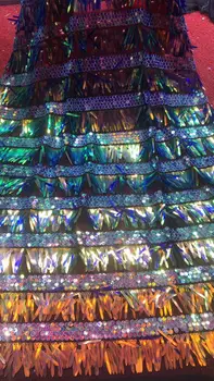 

nice french net with sequins JIANXI.C-74104 for party dress top quality embroidery tulle mesh lace fabric