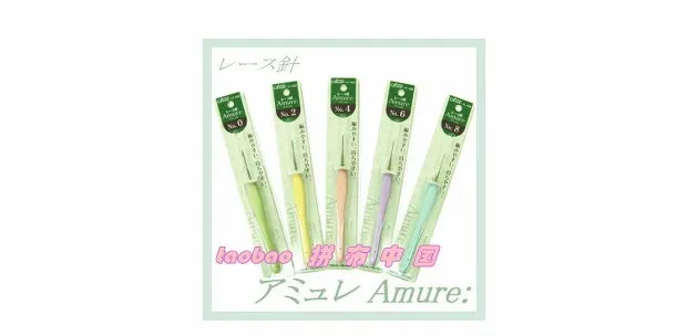 Japan Clover 43-323 Cushion Grip Aluminium Crochet Hooks Needles