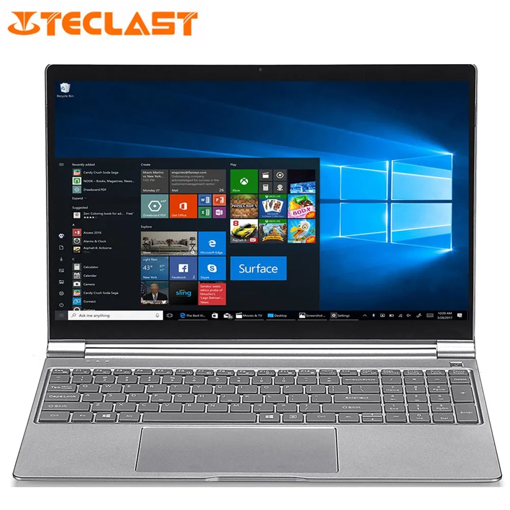 Teclast F15 دفتر 15.6 'ويندوز إنتل N4100 رباعية النواة 1.1 GHz 8 GB RAM 256 GB SSD 1.0MP الجبهة كاميرا مايكرو HDMI 5500 mAh أجهزة الكمبيوتر المحمولة