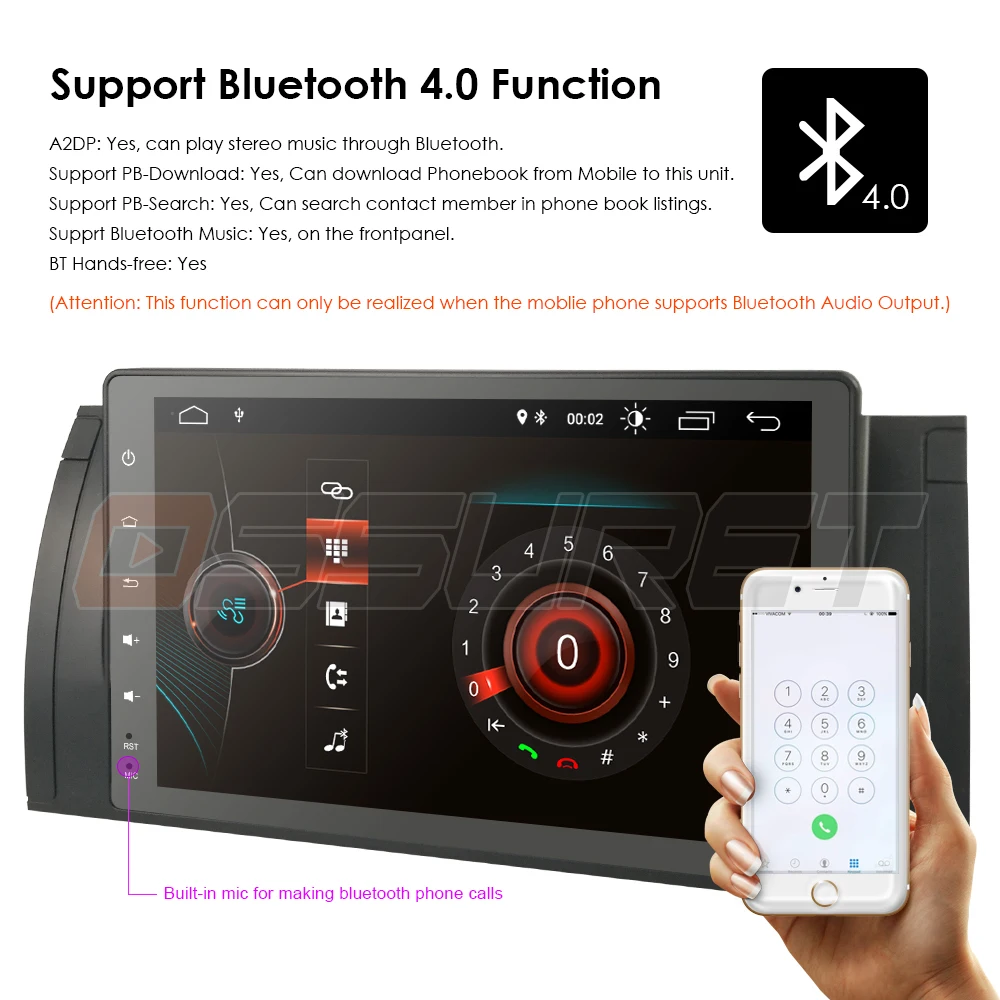 Discount Ossuret 9 Inch 1024x600 IPS TouchScreen 1din Android 9.0 For BMW E39 E53 X5 Wifi 4G Bluetooth DVR RDS USB Sterring wheel control 11