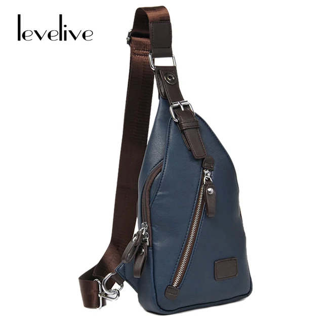 Levelive Safety On Men S Leather Chest Pack Bag For Travel Levelive Safety On Men S Leather Chest Pack Bag For Travel Shoulder Crossbody Man Messenger