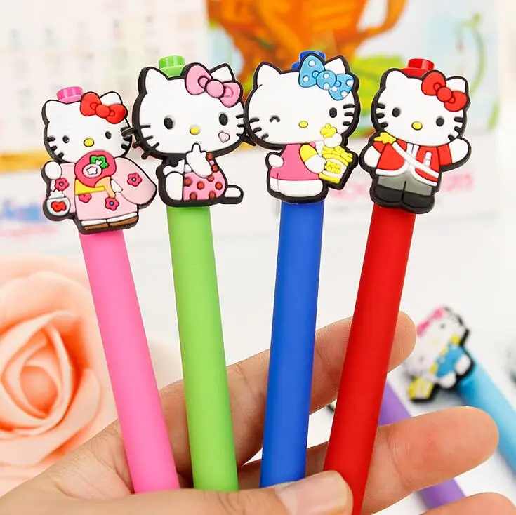 0.5mm Lovely Cat Hello Kitty Cartoon Animal Press Gel Pen Ink Pen