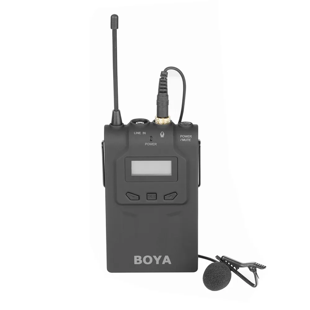 BOYA BY-WM6T Wireless Transmiter compatible with BY-WM6 BY-WM8 Reveiver (Receiver sold separately). BOYA BY-WM6T Wireless Transmiter compatible with BY-WM6 BY-WM8 Reveiver (Receiver sold separately).
