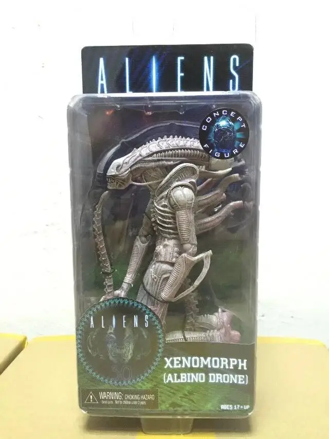 NECA foreign Series 9 Albino Xenomorph Drone in private Ricco Frost Jenet Vasquez ПВХ фигурка Коллекционная модель игрушки 7 18 см