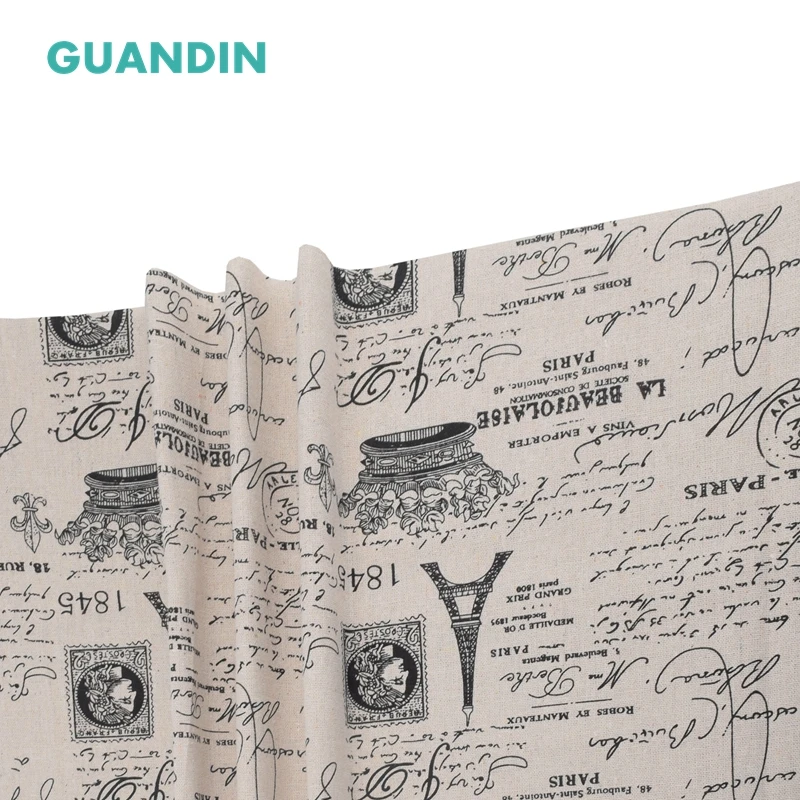 GUANDIN хлопчатобумажная льняная ткань с принтом DIY шитье и квилтинг пэчворк/ткань