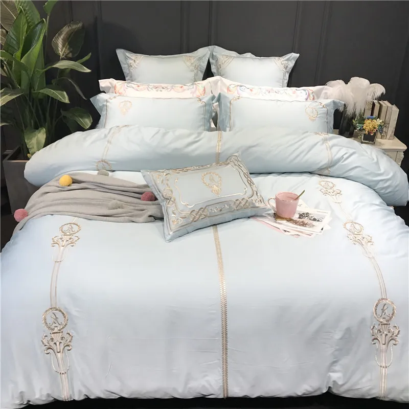 

4/7Pcs Queen King size Luxury Egyptian cotton Bedding Set Classical Chinese Embroidery duvet covers Bed cover set bedclothes