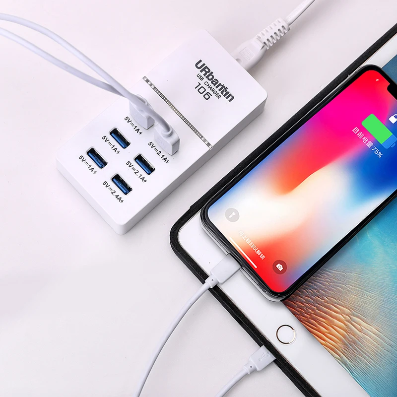 Urbantin USB Зарядное устройство quick charge 1A-2.4A для iPhone X 8 7 iPad 6USB Зарядное устройство для samsung S9 huawei мобильного телефона Зарядное устройство