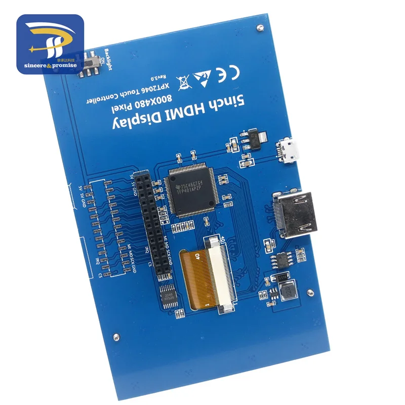 ЖК-модуль 5,0 дюймов Pi TFT 5 дюймов резистивный сенсорный экран ЖК-экран Щит Модуль HDMI интерфейс для Raspberry Pi 3 A+/B+/2B