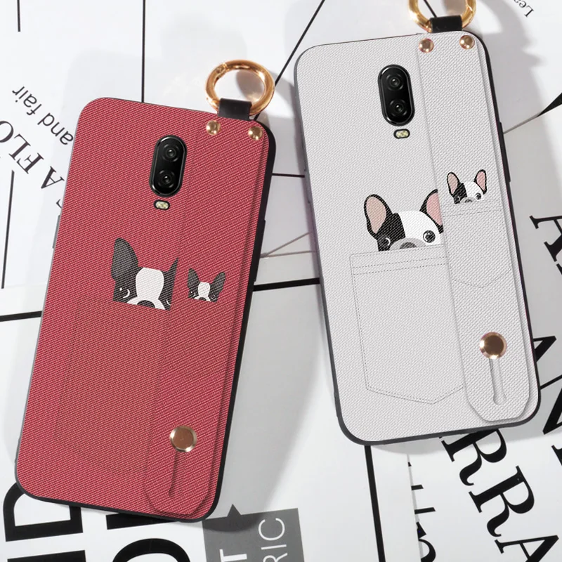 

Soft TPU Strap Phone Case For Oneplus 3 One plus 3T 5 5T Cute Pocket Dog Back Cover For Oneplus 6 T 6T / 1+6