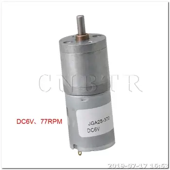 

CNBTR Electric Gearbox Motor Speed Reduction DC 6V 77rpm & 65mm Wheel Tire Set