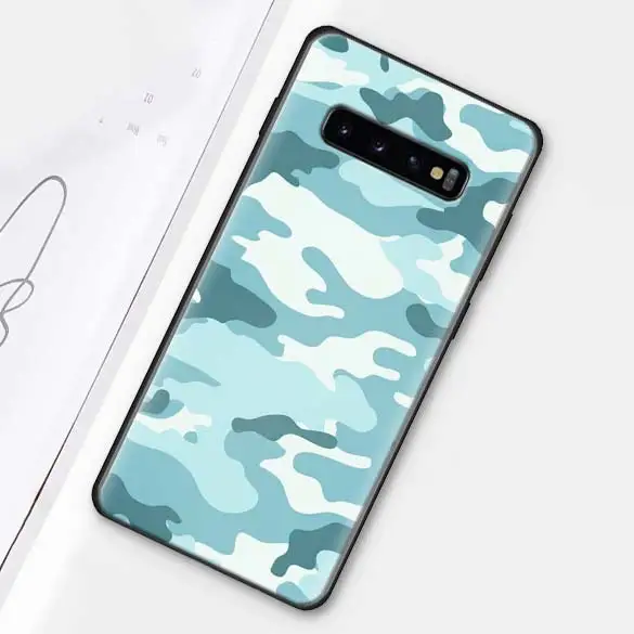 Камуфляжный военный армейский Черный силиконовый чехол для samsung Galaxy S10e S10 S8 S9 Plus S7 A40 A50 A70 Note 8 9 мягкий чехол - Цвет: 009