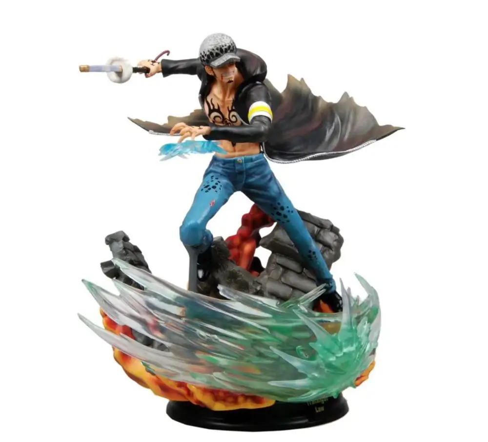 One piece Trafalgar Law ПВХ фигурки-Статуэтки one piece Аниме Law Luffy Коллекционная модель игрушки куклы Diorama 310 мм