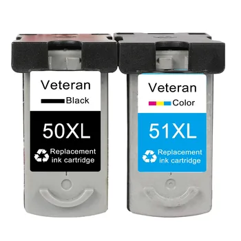 

Veteran 50XL 51XL Ink Cartridges PG50 CL51 Fit For Canon Pixma iP2200 iP6210D iP6220D MP150 MP160 MP170 MP180 MP450 MP460 PG-50
