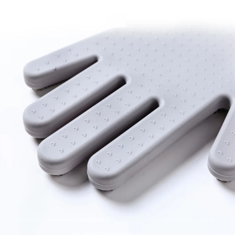 Силиконовые многоразовые латексные перчатки с губкой для очистки термостойкие домашние мытье посуды очистка домашних перчаток