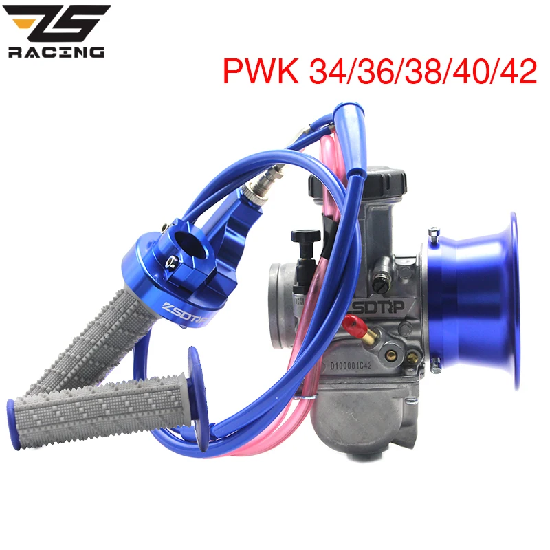 ZS Racing PWK 34 36 38 40 42 мм карбюратор+ чашка воздушного фильтра+ ручка+ Ручка Дроссельной заслонки+ моторное соединение для ATV UTV Racing Off-road