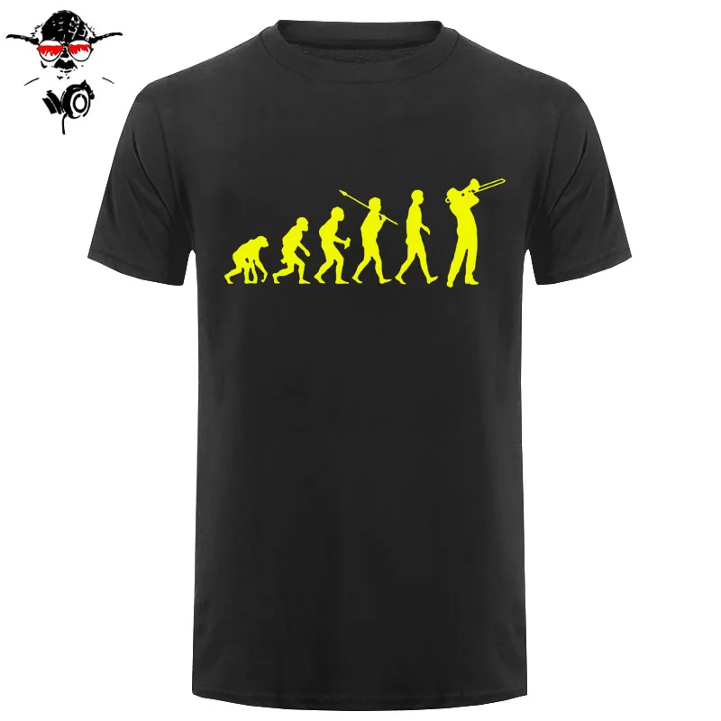 Trombone Player man Custom Printed FUNNY humour T-shirt MENS T SHIRT Great gift Tee Unisex