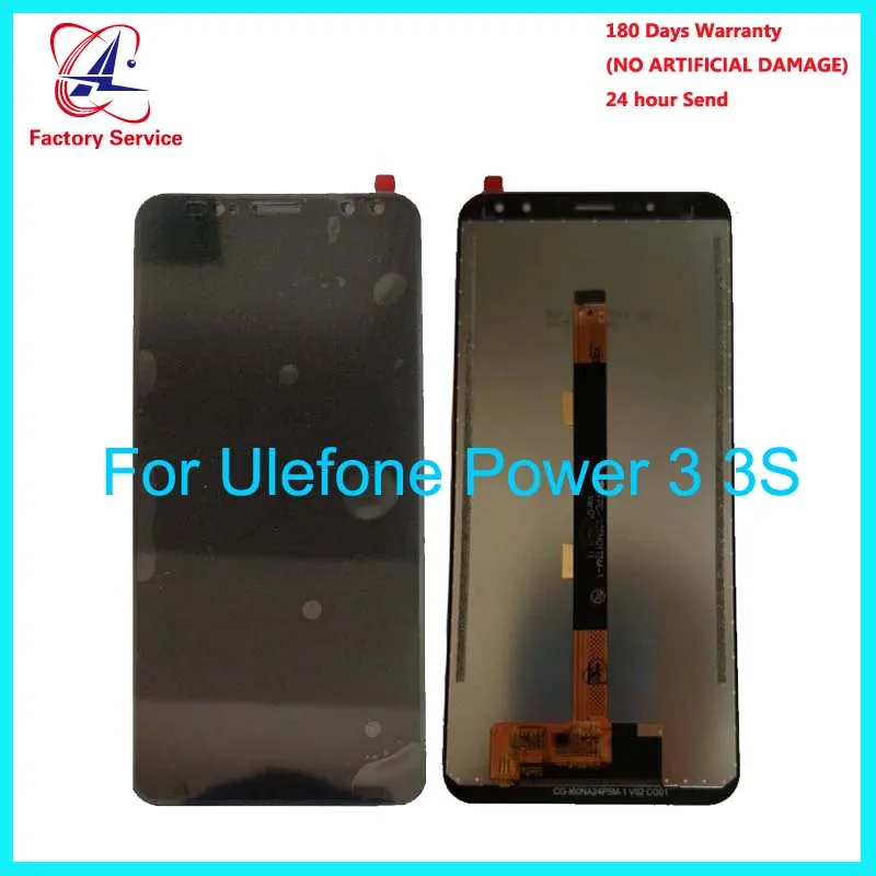 

For 100% Original Ulefone Power 3 LCD Display+Touch Screen Panel Digital Replacement Parts Assembly 6.0" For Ulefone Power 3S