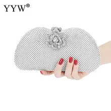 Women Rhinestone Silver Evening Clutch Bags Purse Gillter Luxury Purse Mini Gold Party Luxury Clutches Bag Female Handbag women satin rhinestone day clutches purse ladies evening party evening bags shinning clutch bag hasp bridal purse handbag