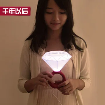 cheap Singles creative novelty ring light romantic couples declare a special gift to send his girlfriend to marry him product