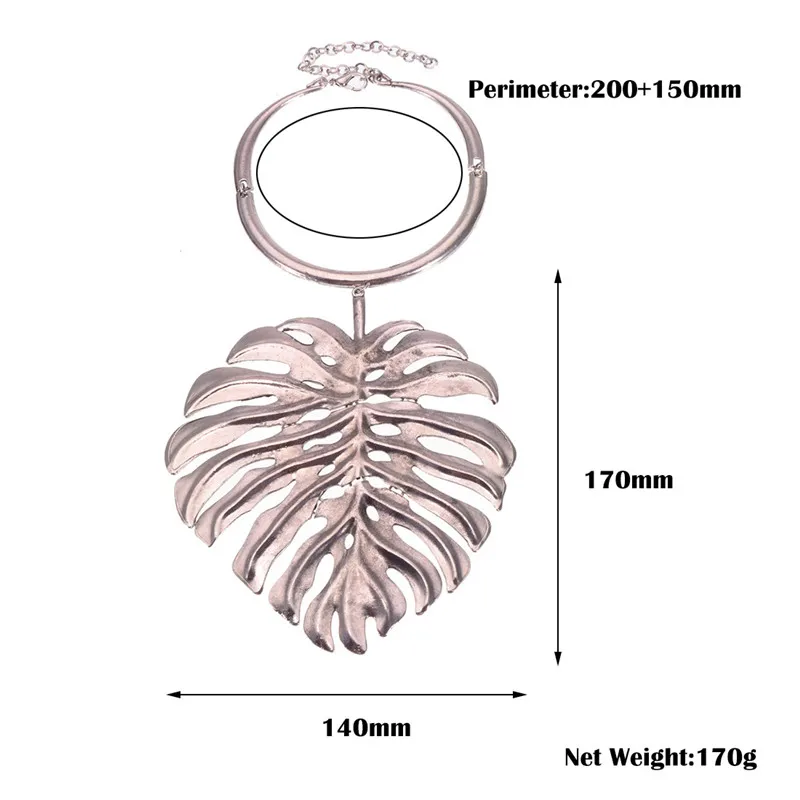 Jerollin Мода Чокеры ожерелье большой металлический лист кулон Массивный воротник женские ожерелья-Чокеры Свадебные ювелирные изделия