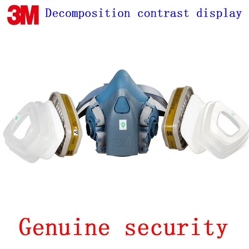 3 м 7502+ 6006 респиратор, противогаз, Подлинная безопасность, 3 м, защитная маска от различных типов токсичных газовых химических противогазов