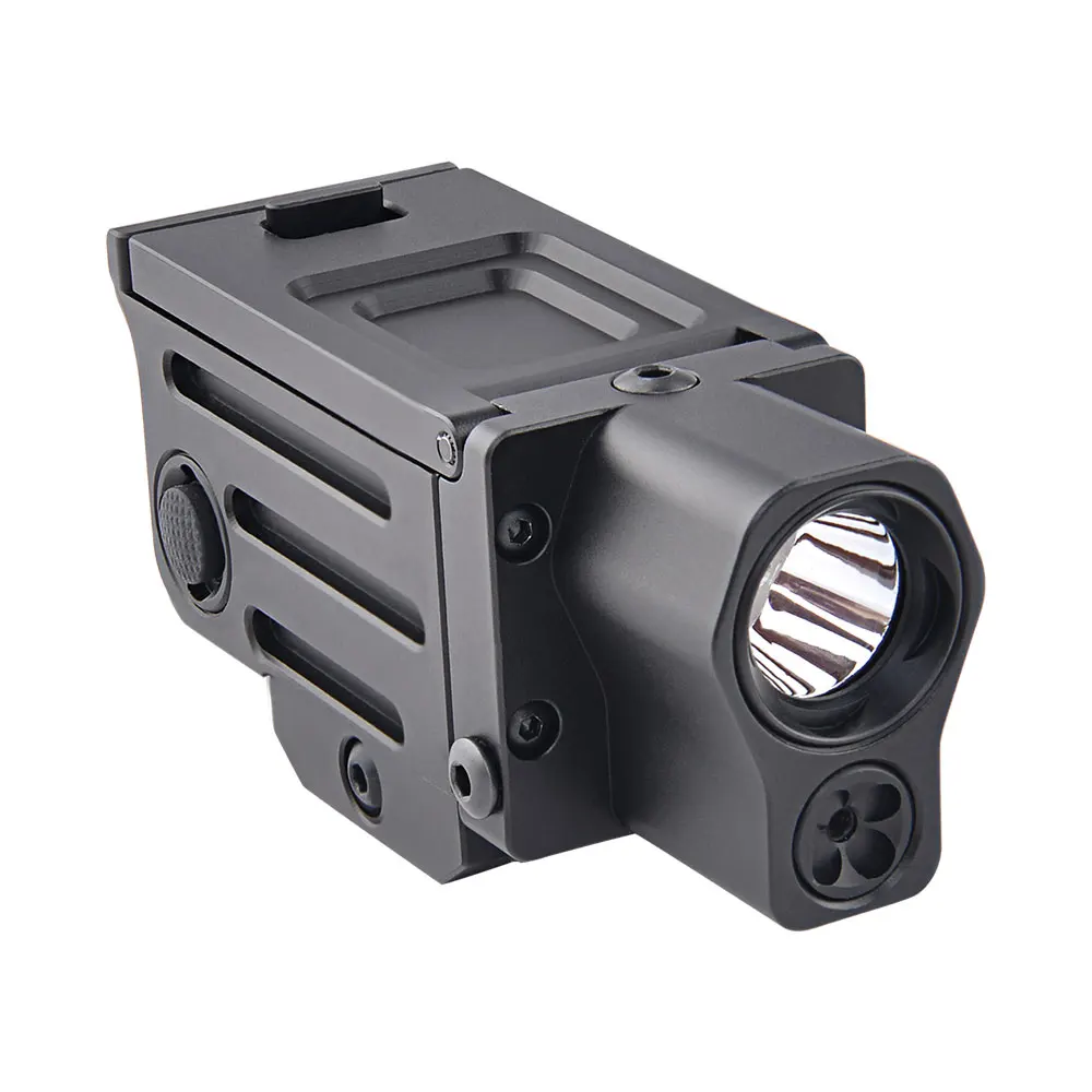 

220 Lumens Hunting Tactical LED Flashlight Red Laser Weapon Light Strobe Gun Light Picatinny Rail Mini Sight Optics Accessories