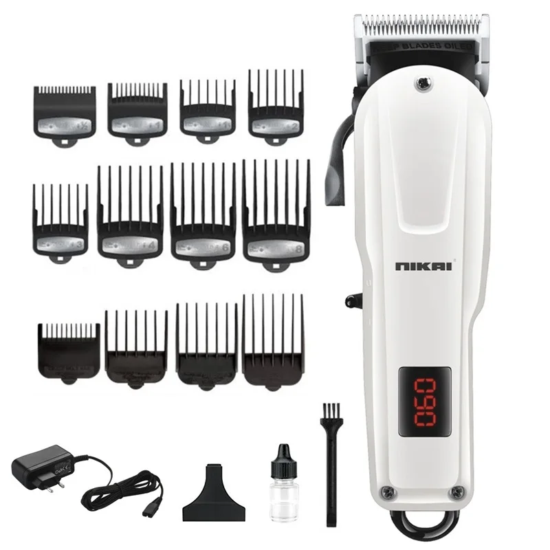 

Barber professional hair clipper electric hair trimmer beard rechargeable men cutter hair cutting machine hair cut adjustable