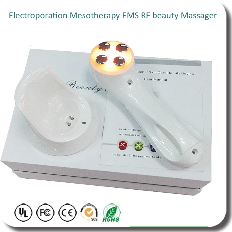 Mini RF EMS Vibration Electroporation Galvanic Ultrasonic Led Photon Anti Aging Skin Rejuvenation Facial Beauty Massager