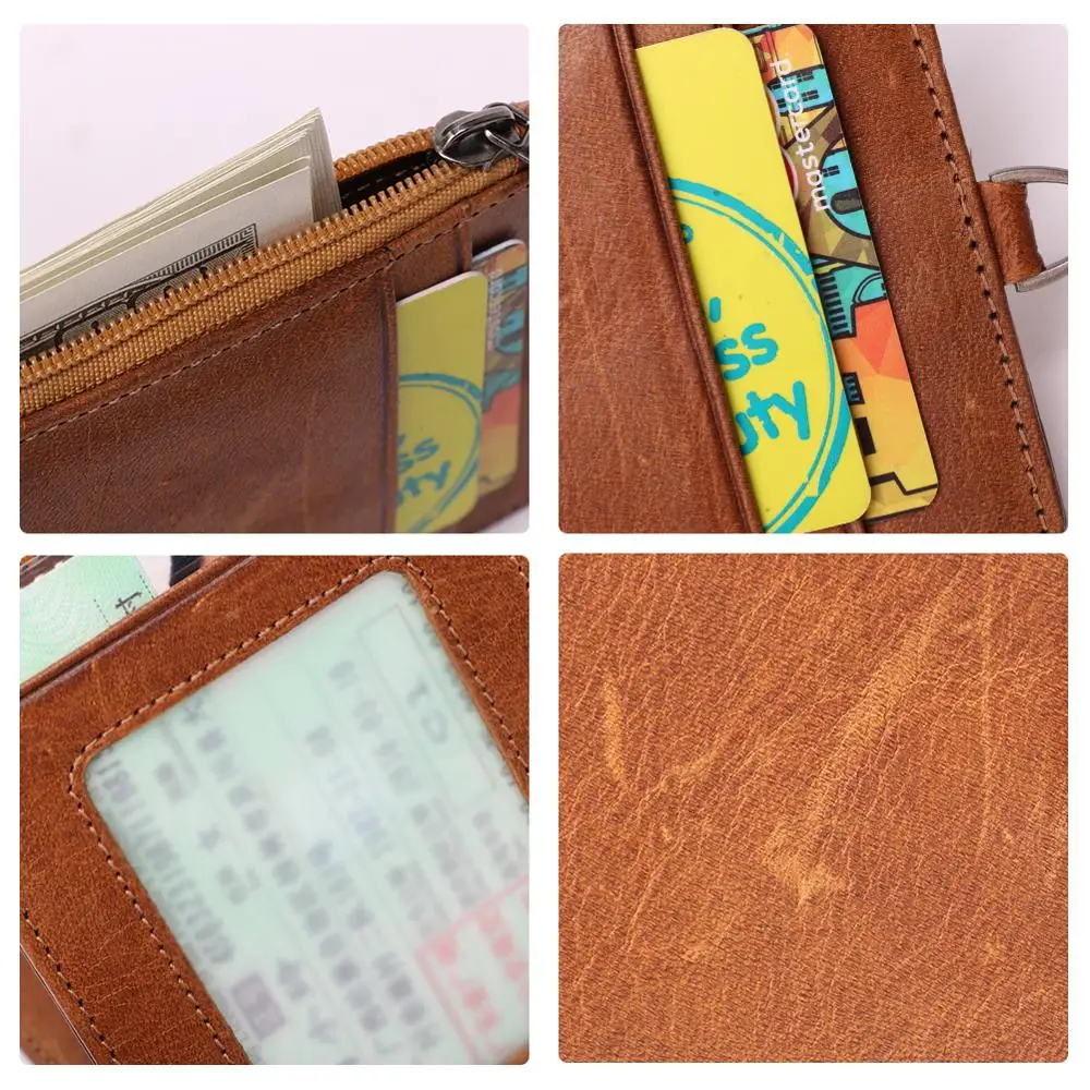 JOYIR мини-кошелек из натуральной кожи RFID Мужской кошелек для монет держатель для водительских прав мужской держатель для кредитных карт