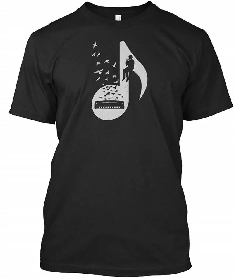

Summer Sleeves Cotton Fashion Men'S Harmonica Printing Machine O-Neck Short-Sleeve T Shirts