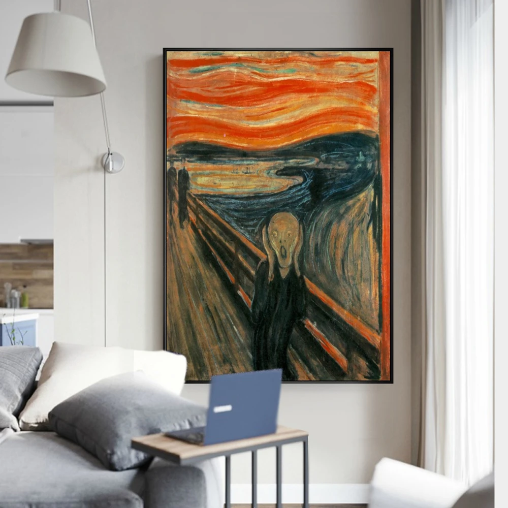 Edvard Munch крик известный холст художественные картины репродукции абстрактный классический крик настенные плакаты Куадрос украшение дома